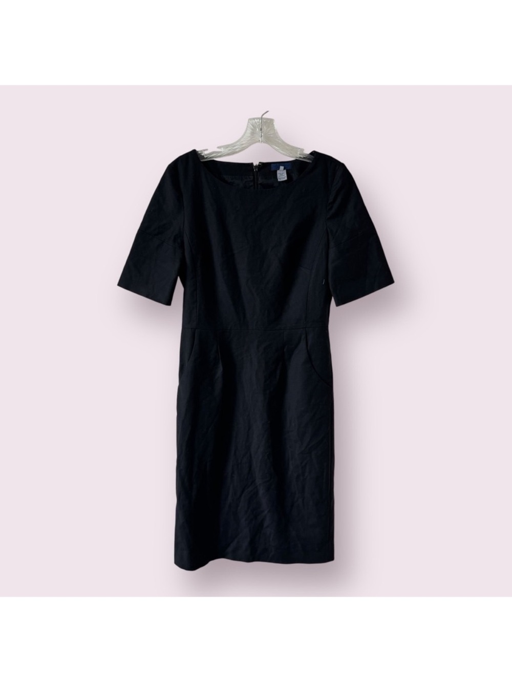 J. Crew Black Wool Midi Suiting Sheath Dress